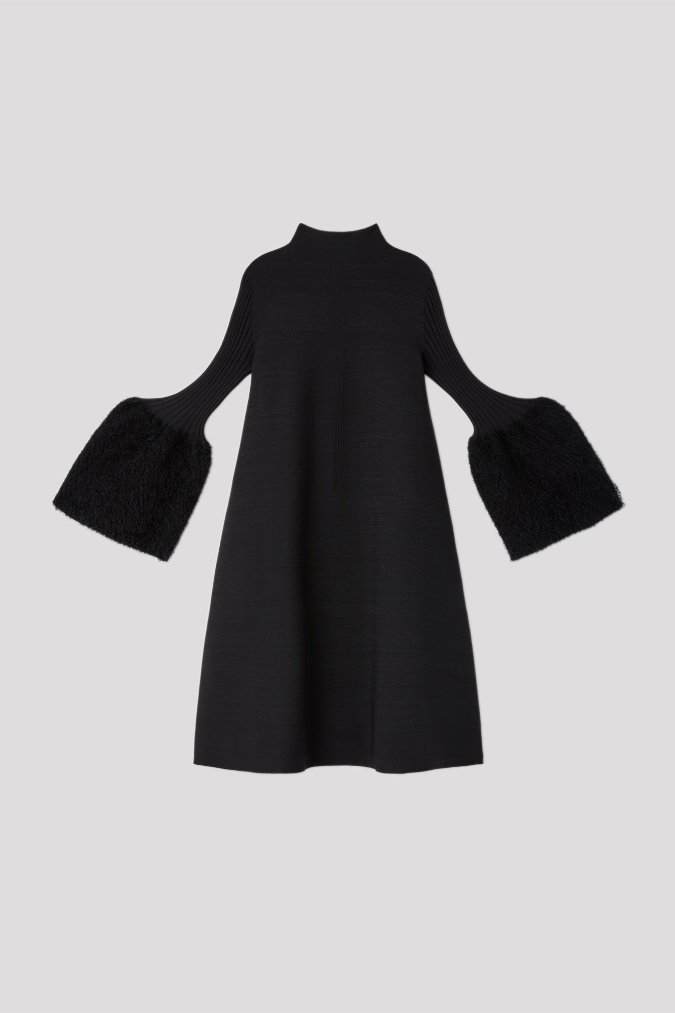 POTTERY PILE GLITTER LONG BELL SLEEVE FLARE MINI DRESS