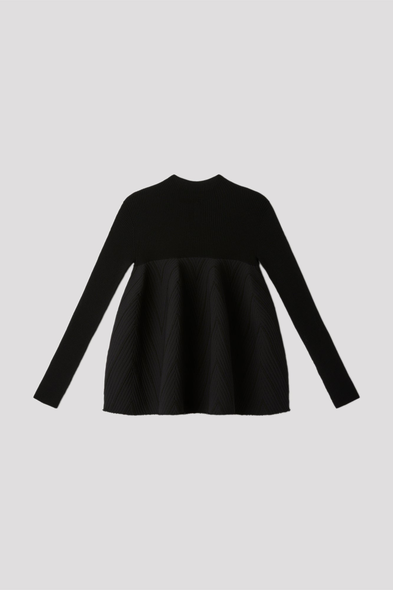 POTTERY HERRINGBONE LONG SLEEVE BUST FLARE TOP