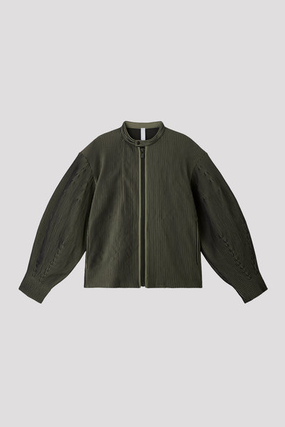 HYPHA STAND COLLAR ZIP BLOUSON