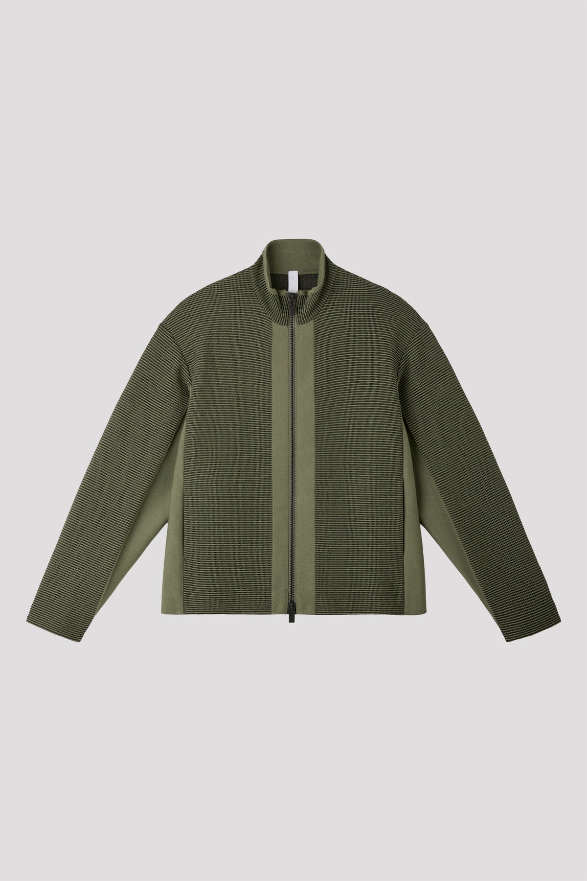 WAFFLE LUCENT STAND COLLAR ZIP BLOUSON