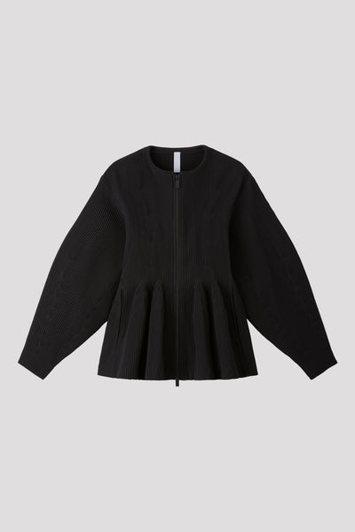 HYPHA PEPLUM ZIP BLOUSON HYPHA PEPLUM ZIP BLOUSON
