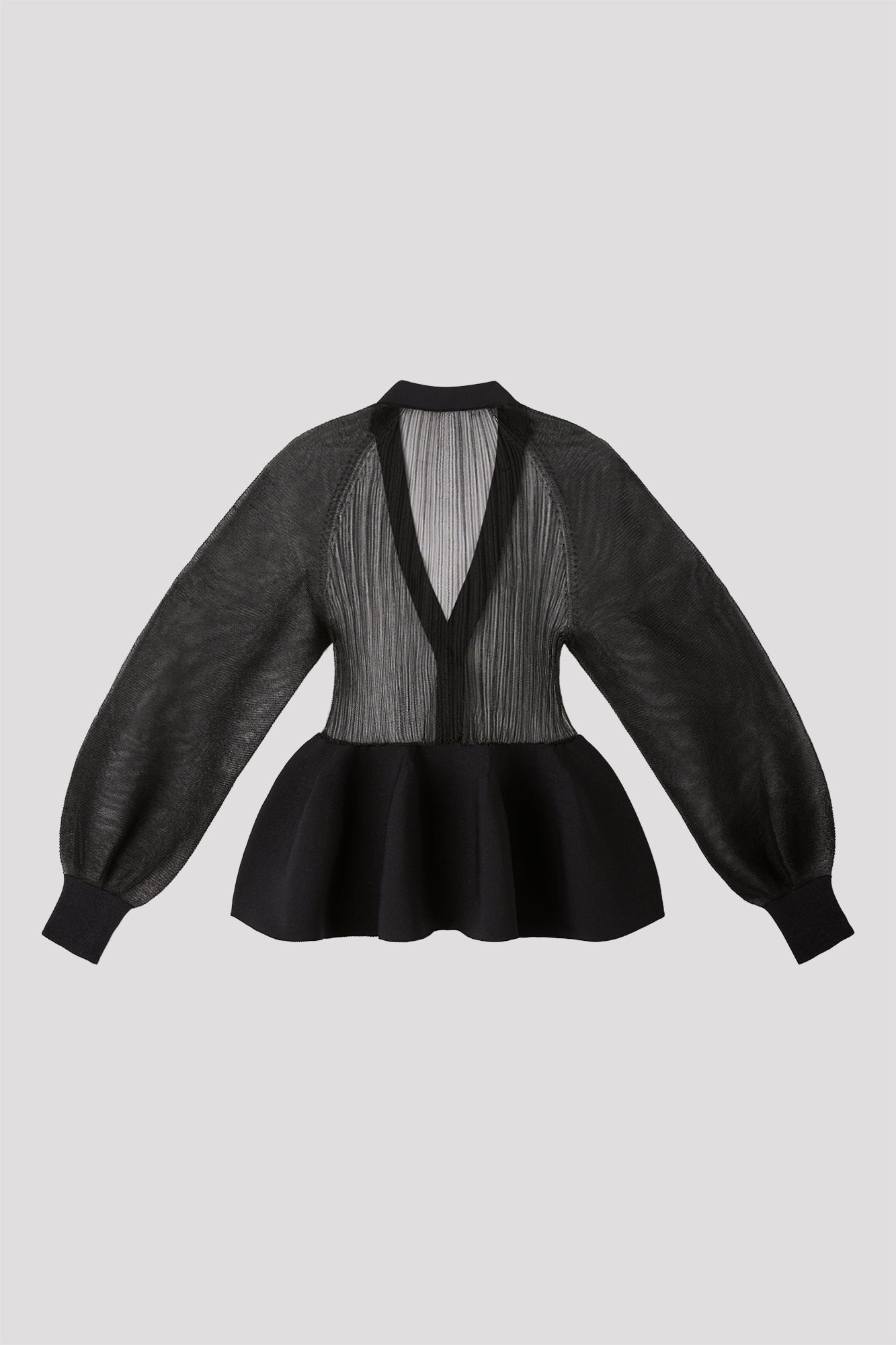 POTTERY LUCENT GLITTER PUFF SLEEVE CARDIGAN