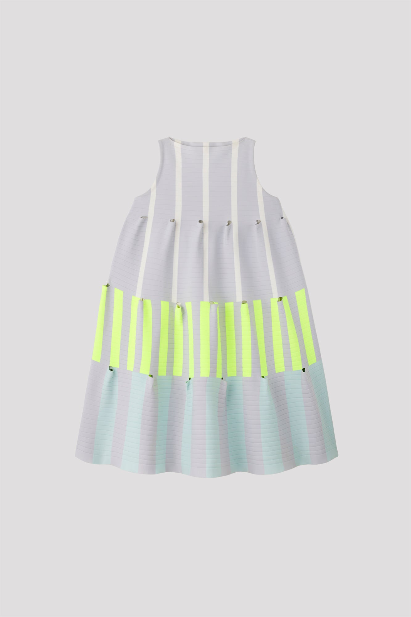 TERRACED SLEEVELESS MINI DRESS