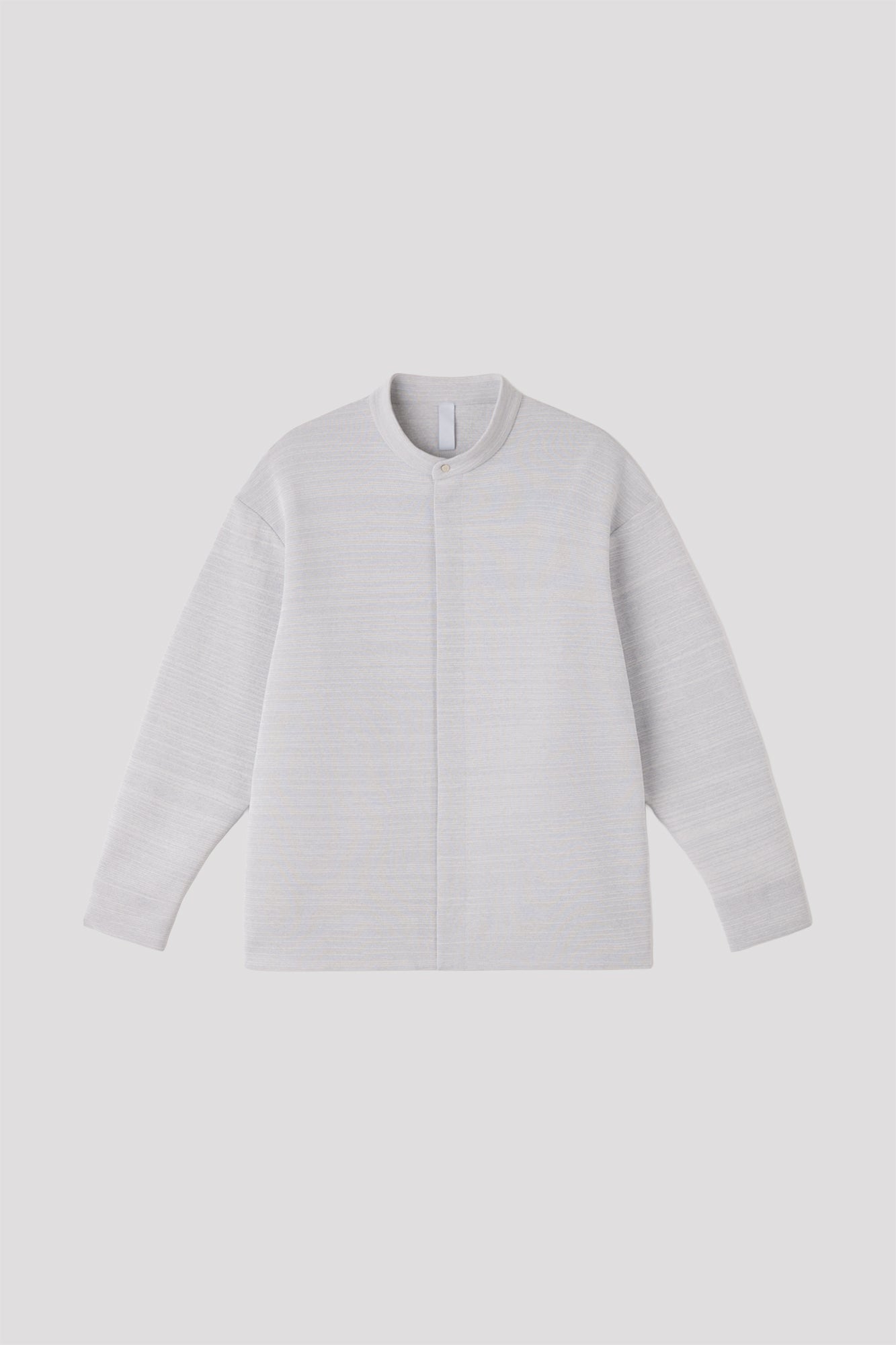 SOFT MILAN STAND COLLAR COVERED PLACKET SHIRT