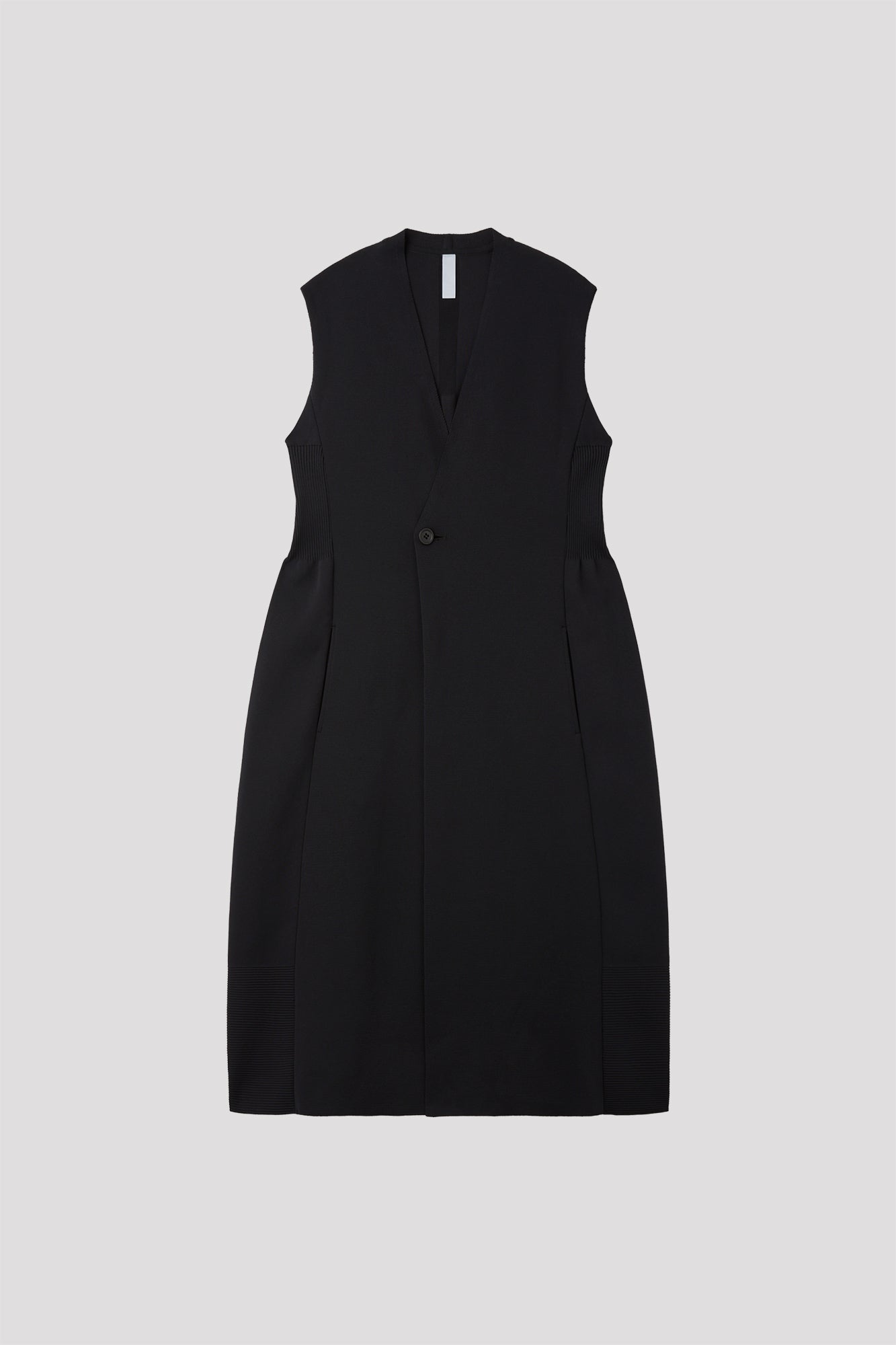 MILAN COLLARLESS LONG VEST MILAN COLLARLESS LONG VEST