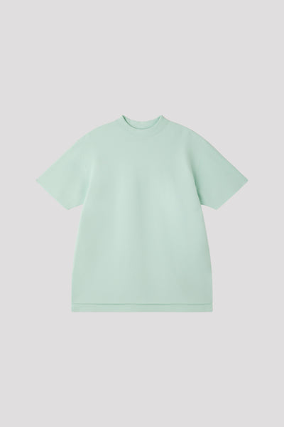 GARTER MOCKNECK SHORT SLEEVE TEE SHIRT