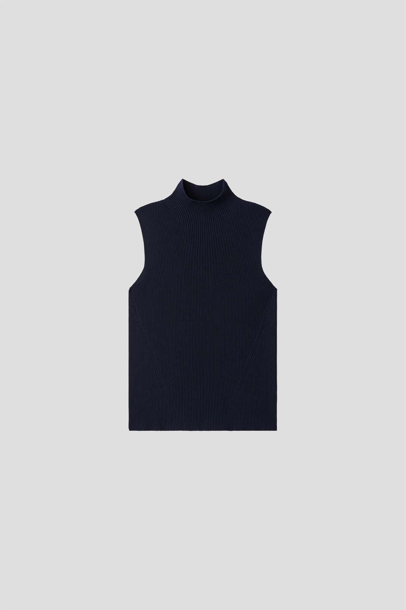 トップス CFCL POTTERY CUPRO SLEEVELESS TOP NAVY PORTRAIT SLEEVELESS TOP