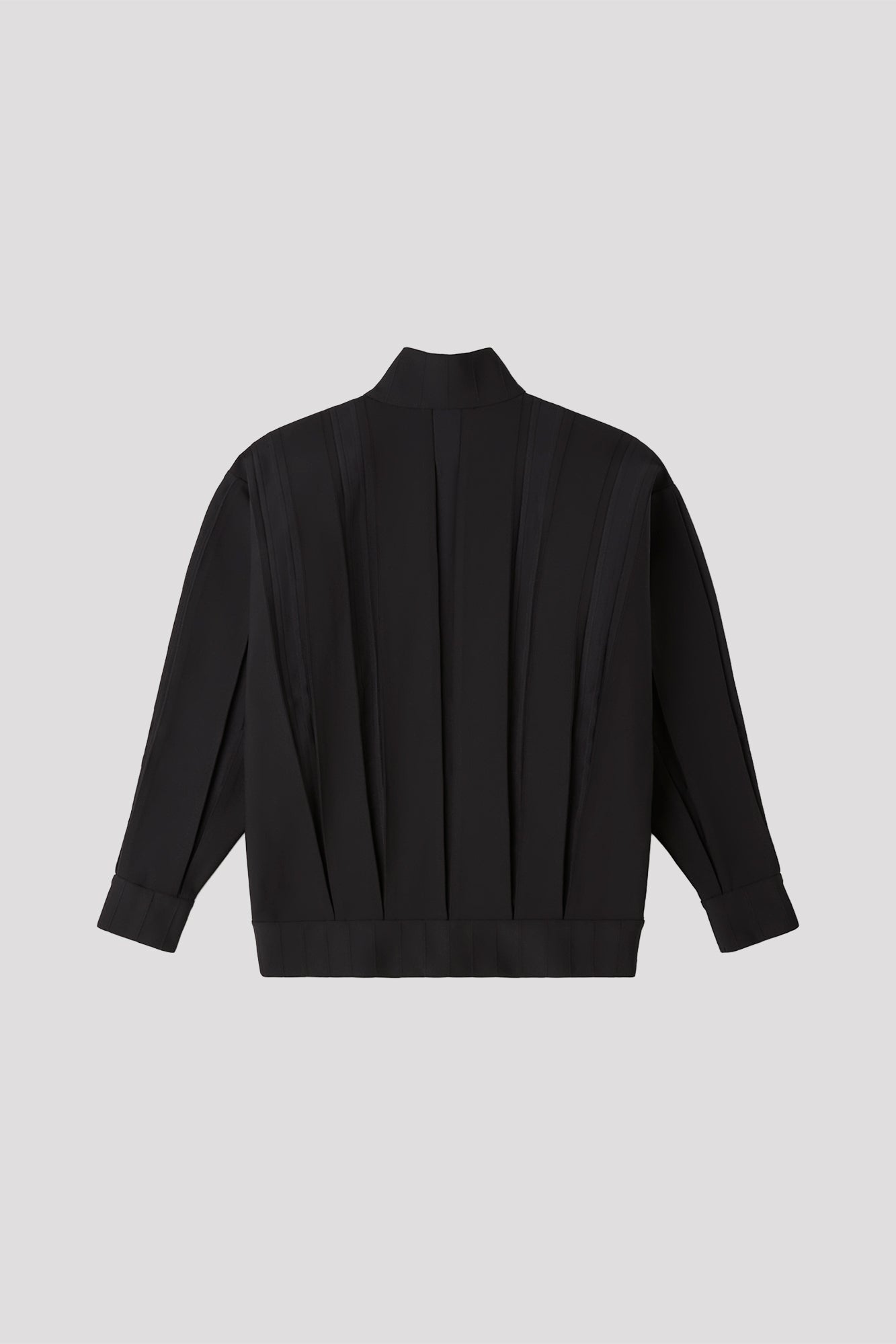 WEDGED ZIP STAND COLLAR BLOUSON