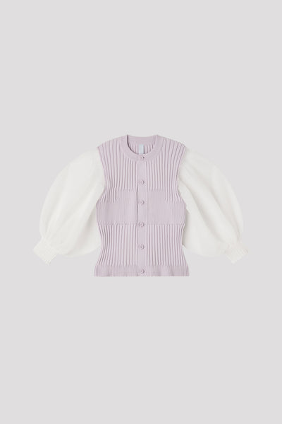 【GW限定値下げ】CFCLFLUTED LUCENT SHORT PUFF FLUTED LUCENT PUFF SLEEVE CARDIGAN