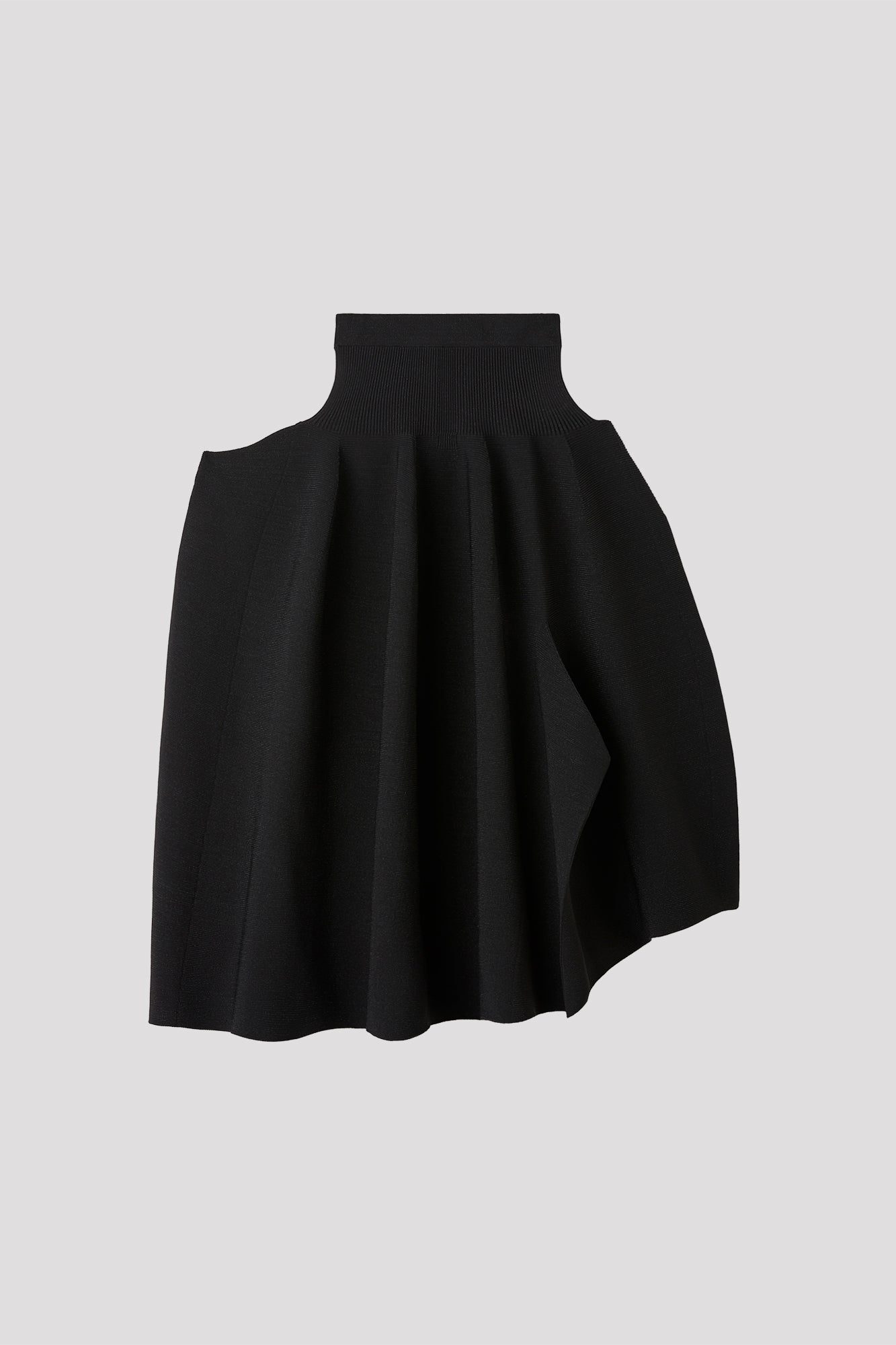 POTTERY CREASE GLITTER ASYMMETRIC SKIRT
