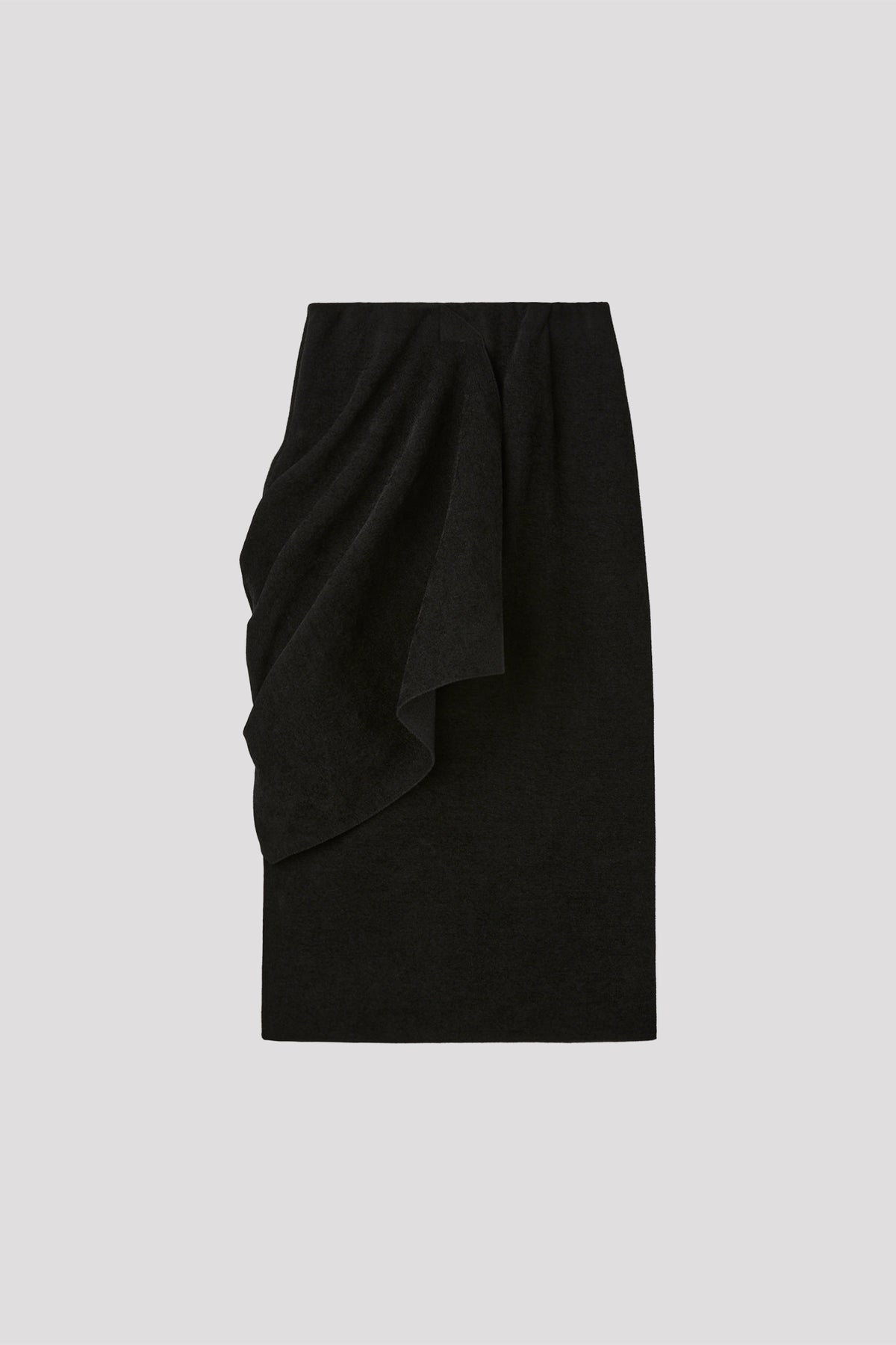MILAN VELVET DRAPED SKIRT