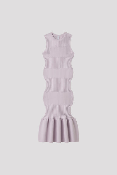 FLUTED SLEEVELESS MERMAID DRESS