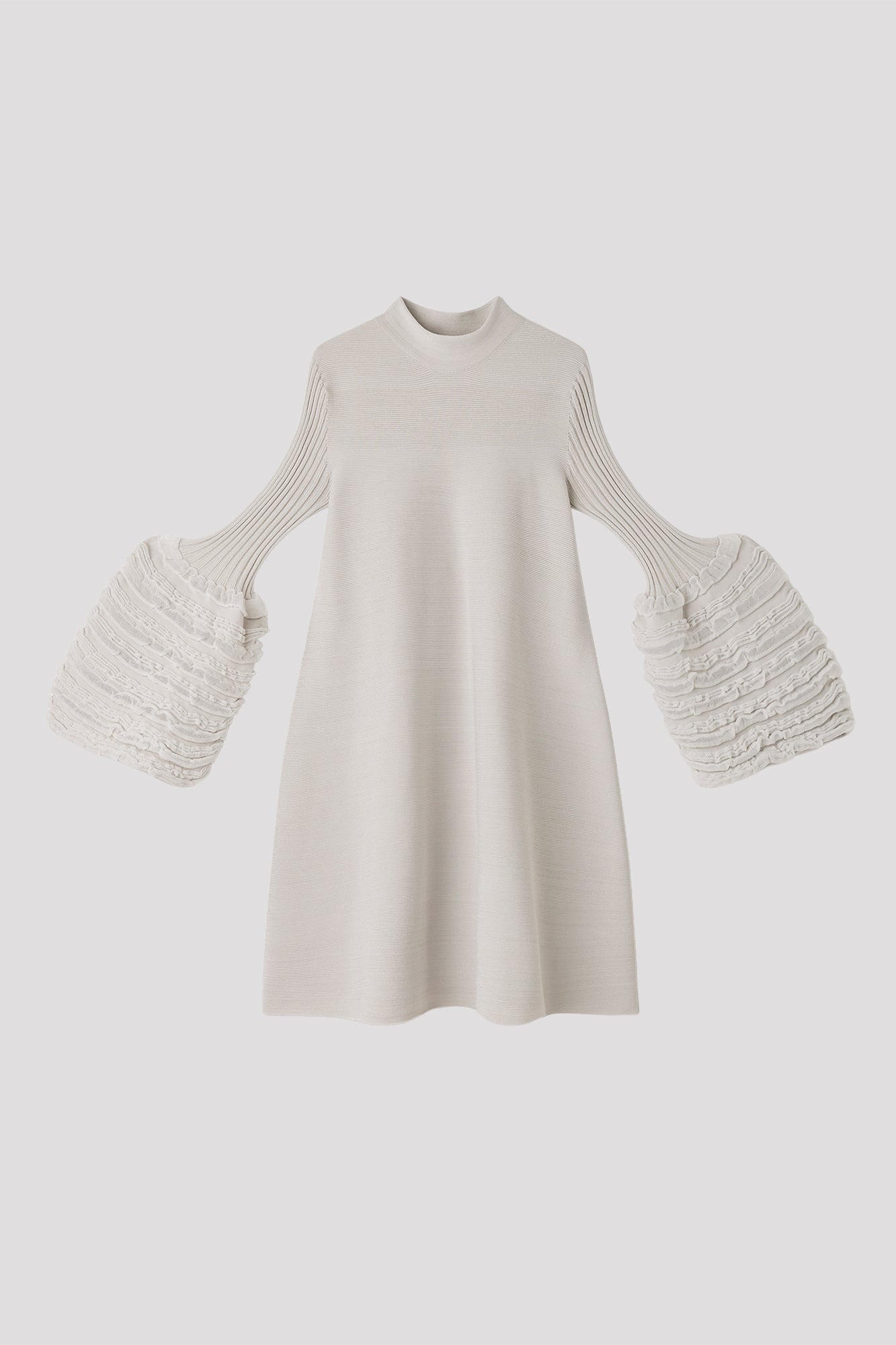 POTTERY SWELL GLITTER LONG BELL SLEEVE FLARE MINI DRESS