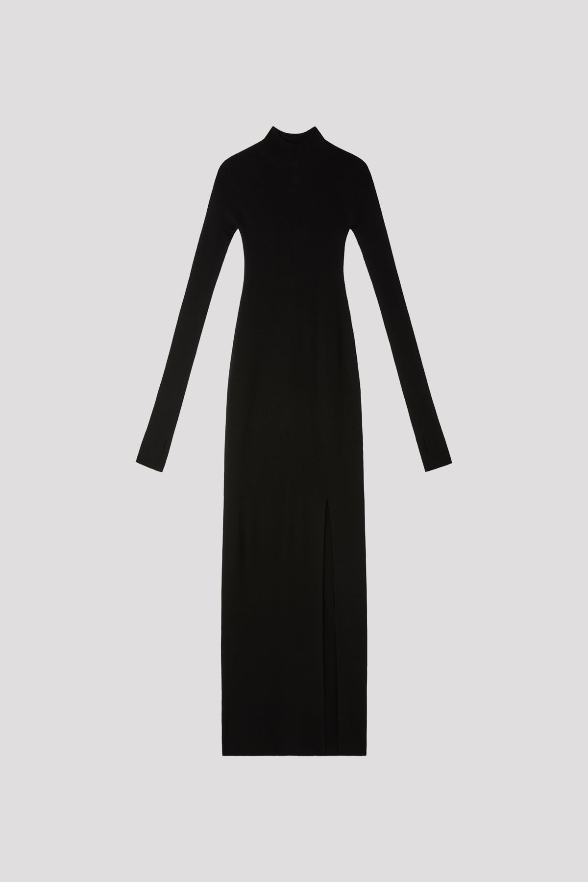 SOFT PORTRAIT HIGHNECK LONG SLEEVE DRESS