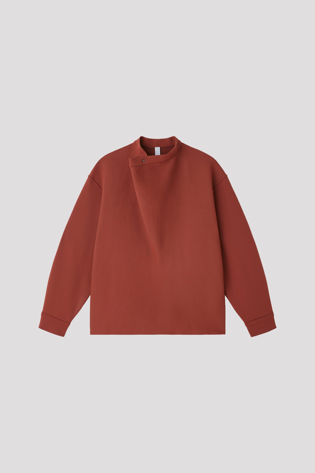 SOFT MILAN WRAP COLLAR LONG SLEEVE TOP