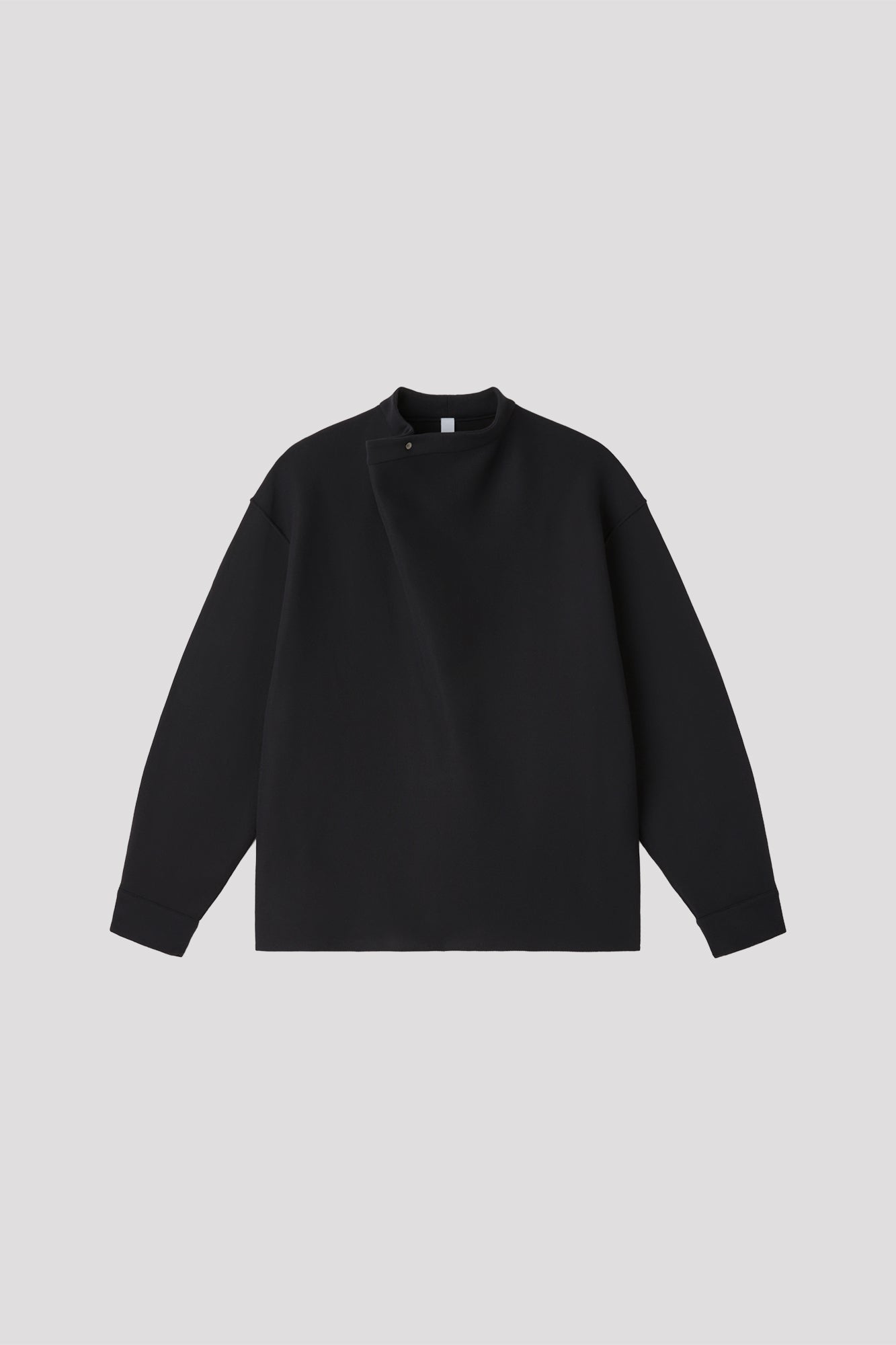SOFT MILAN WRAP COLLAR LONG SLEEVE TOP