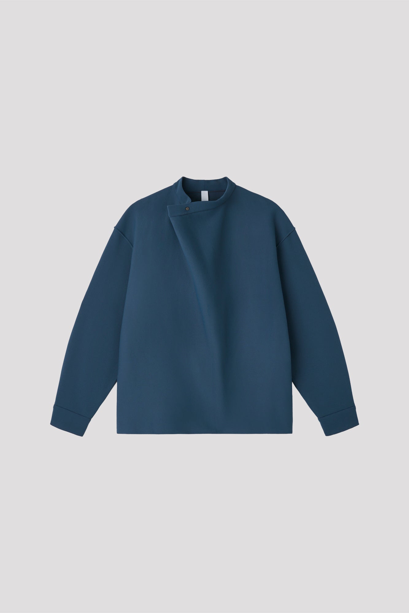 SOFT MILAN WRAP COLLAR LONG SLEEVE TOP