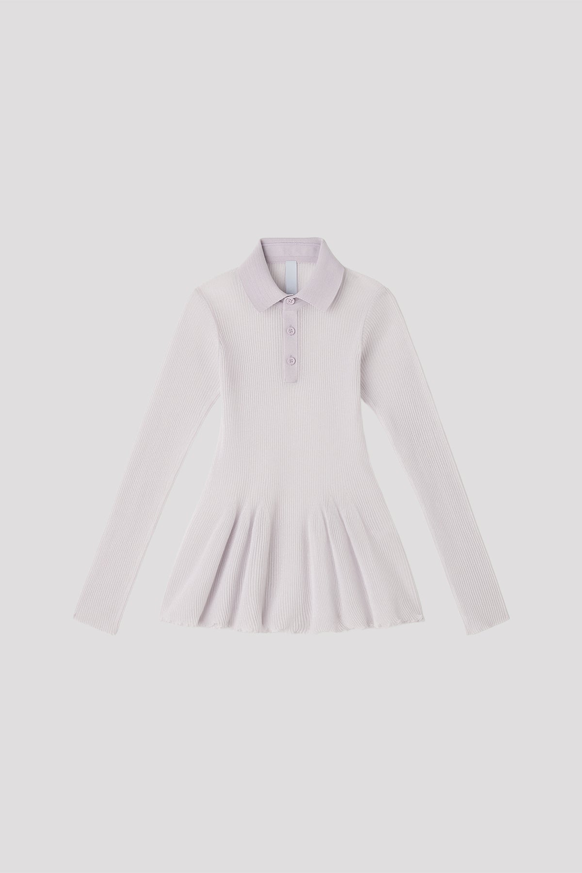 HYPHA LUCENT GLITTER LONG SLEEVE POLO SHIRT