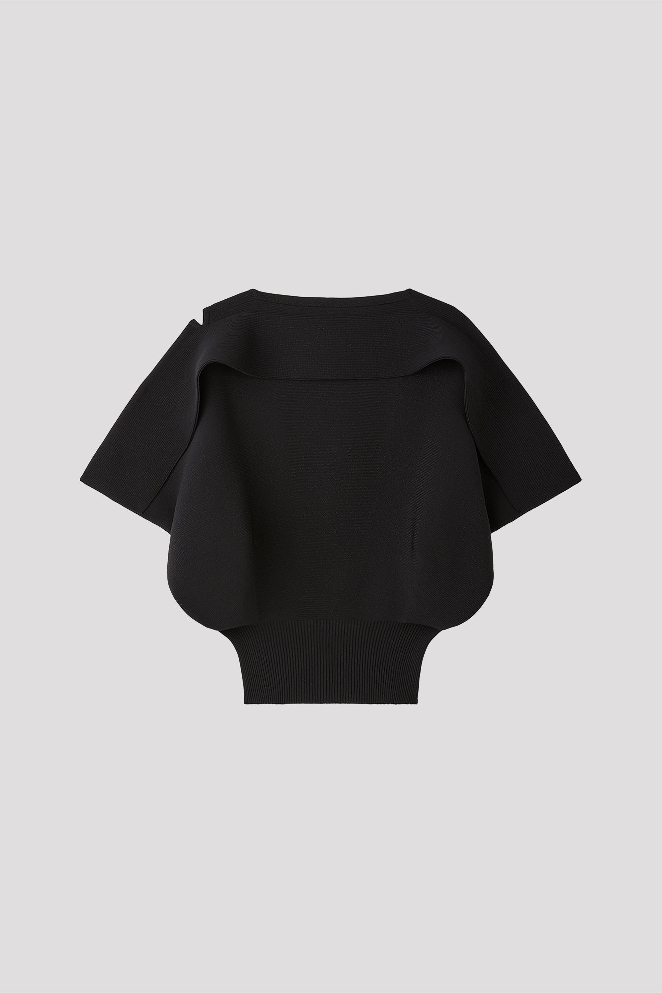 POTTERY CREASE GLITTER ASYMMETRIC TOP
