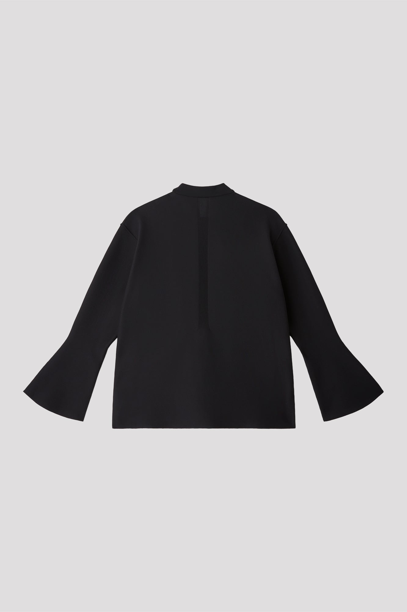 SOFT MILAN WRAP COLLAR FLARE SLEEVE TOP