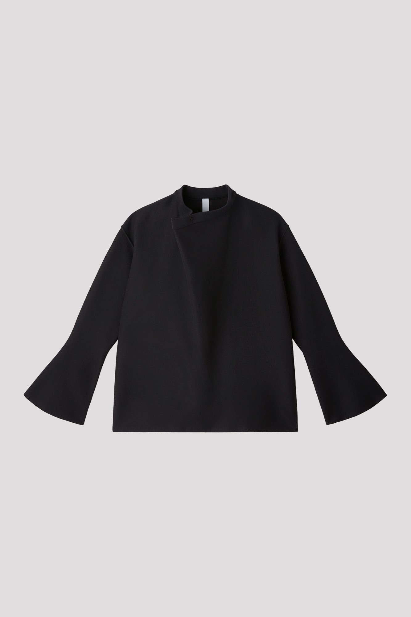 SOFT MILAN WRAP COLLAR FLARE SLEEVE TOP