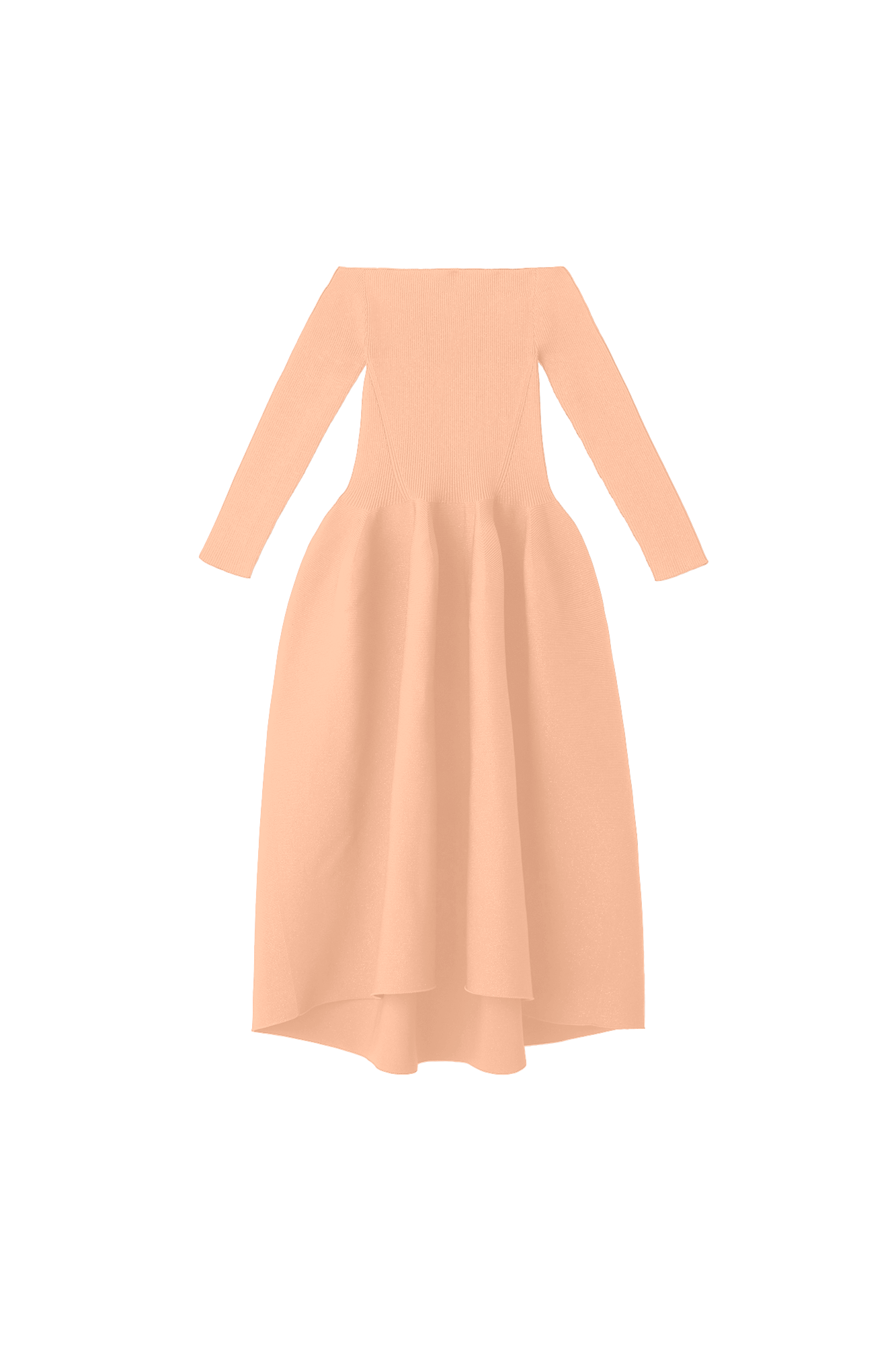 POTTERY HS OFF SHOULDER LONG SLEEVE DRESS