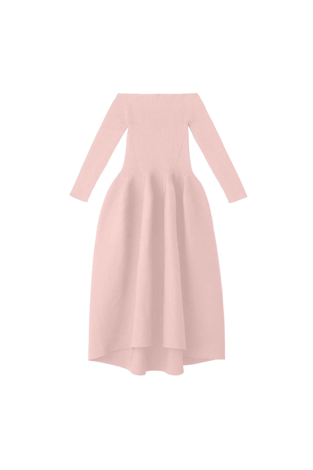POTTERY HS OFF SHOULDER LONG SLEEVE DRESS