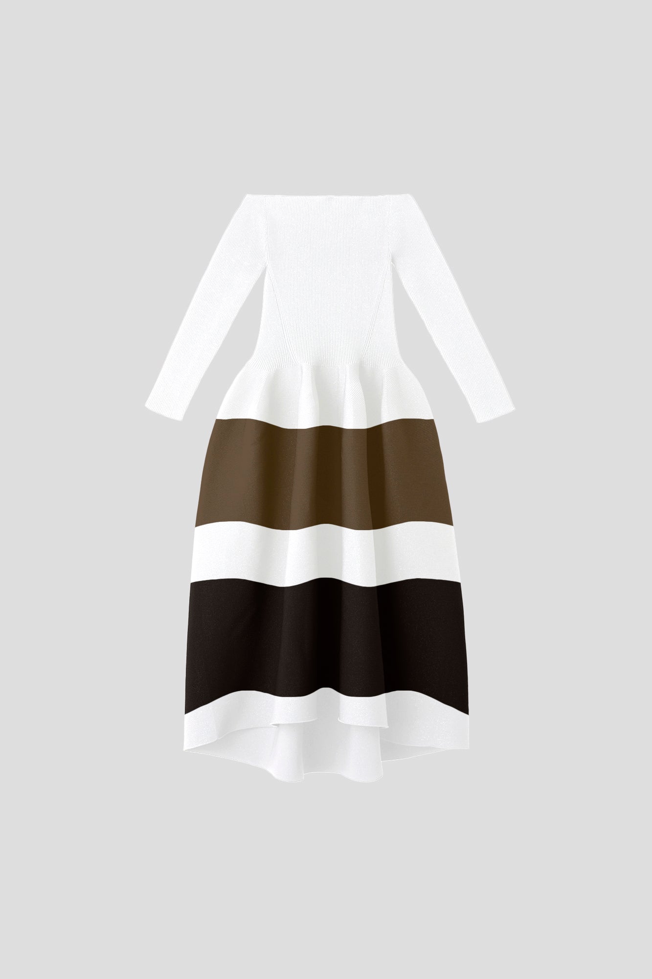 POTTERY HS OFF SHOULDER LONG SLEEVE DRESS