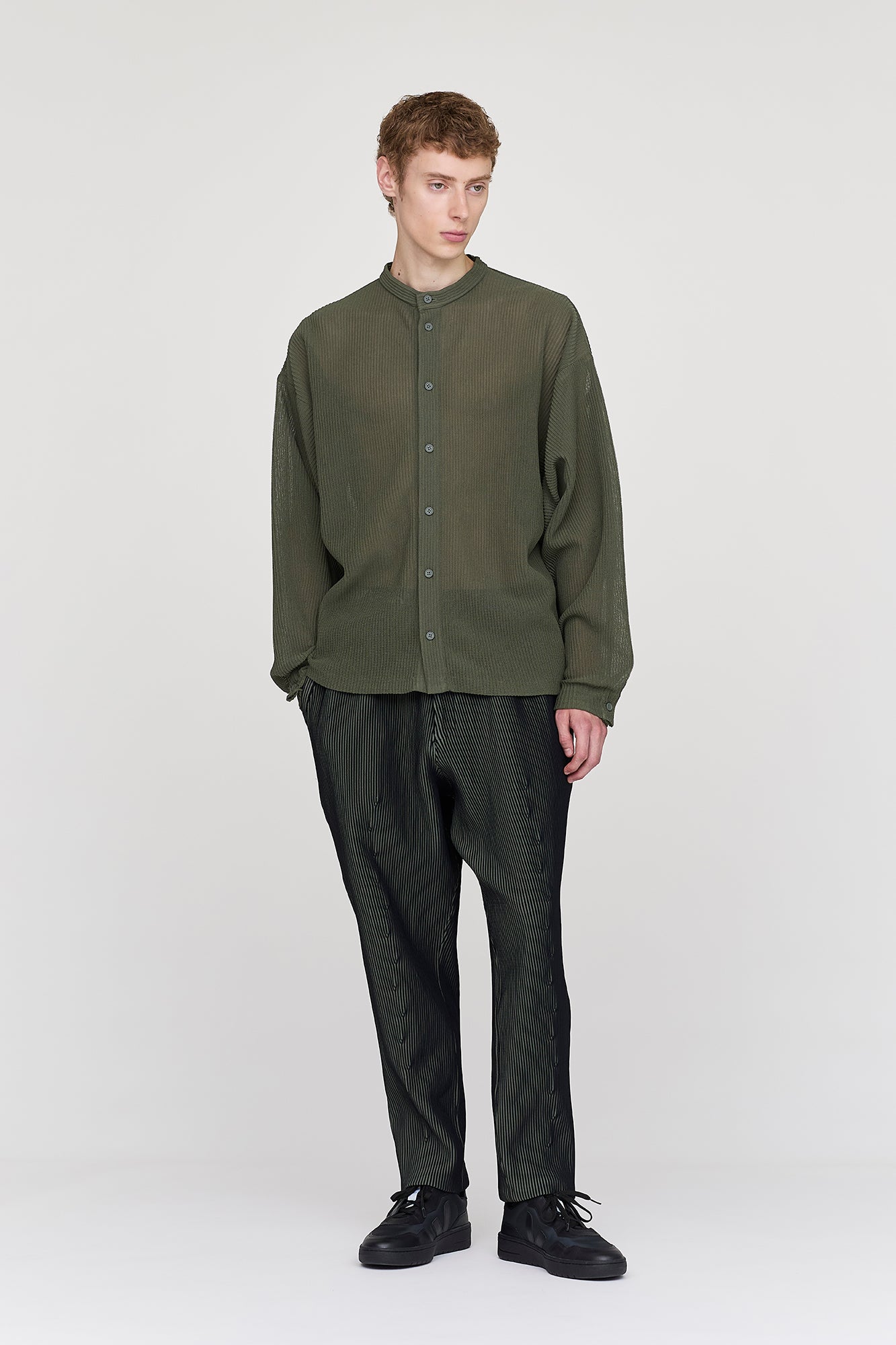 TC SOFT HYPHA STAND COLLAR LONG SLEEVE SHIRT
