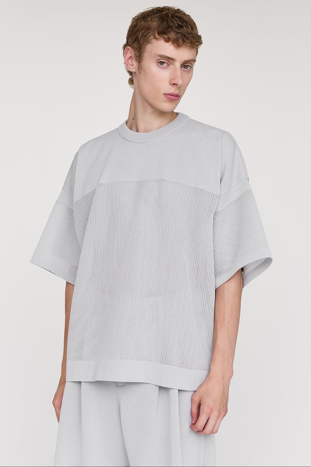 WAFFLE LUCENT SHORT SLEEVE TEE SHIRT