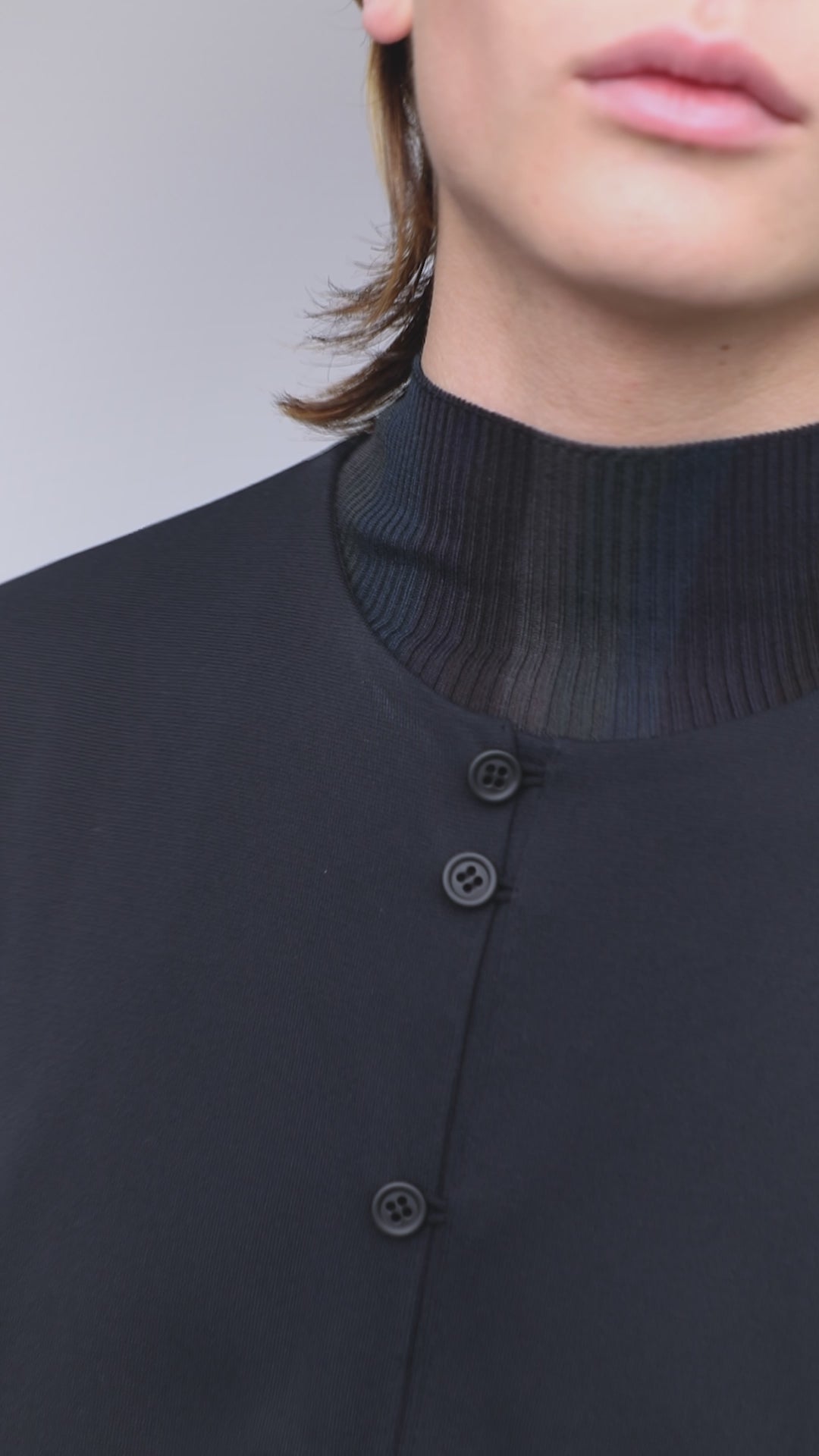 HIGH GAUGE MILAN LOOP BUTTONED PULLOVER SHIRT