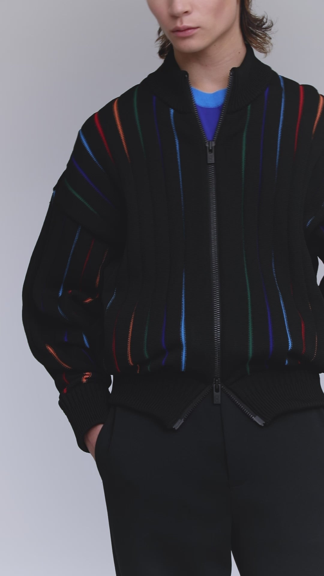 KITSUNE VARSITY ZIPPED BLOUSON | Maison Kitsuné